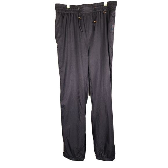VTG 80s Peregrine Nylon Ski Snow rain Pants Sz Large Advantage 1000 Black USA - Picture 1 of 12